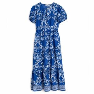 Primark Blue and White Patterned Maxi Dress